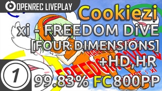 Cookiezi | xi - FREEDOM DiVE FOUR DIMENSIONS HDHR FC % 800pp | Livestream w/ chat reaction!