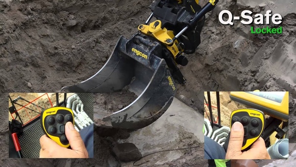 engcon EC30 tiltrotator with Q Safe quick coupler + EC Oil auto oil