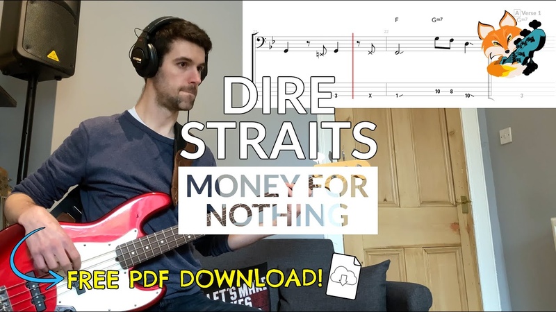 Dire Straits Money For Nothing ( Bass Cover), Bass TAB