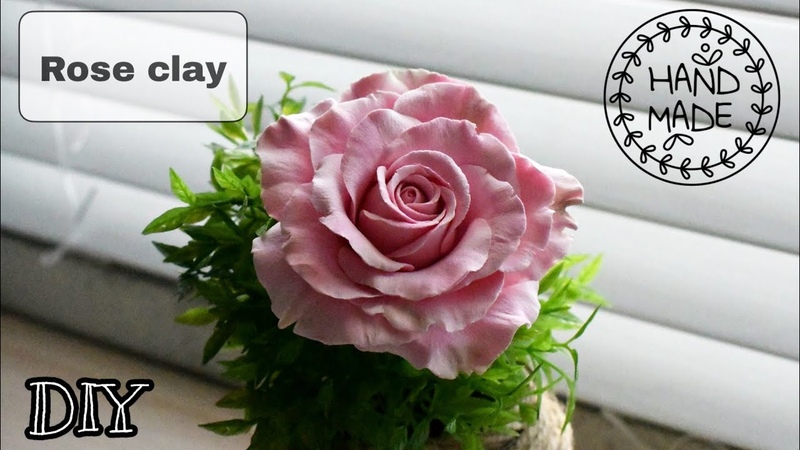 DIY How to make Rose by clay Cold porcelain, sugarcraft, Air dry