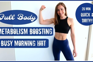 Metabolism Boosting Busy Morning HIIT | 20 Min Full Body Workout