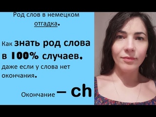 Род слов в немецком легко. Окончание -ch #der #die #das