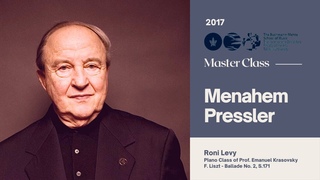 Menachem Pressler - Master Class - Piano -Roni Levy