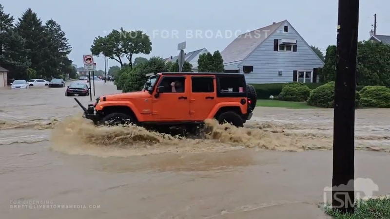 07 09 2023 Reading, PA Major Flash Flooding Brings National Guard For Rescues As Towns