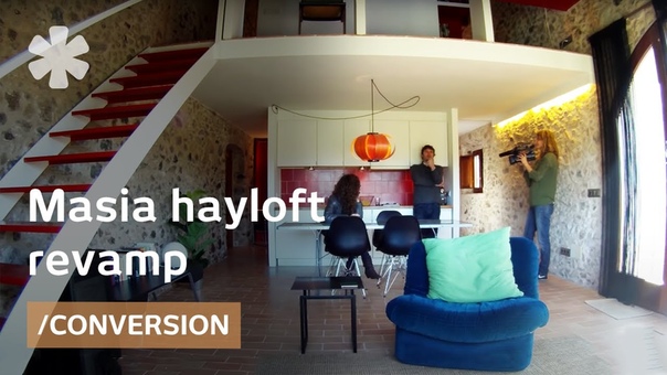 Abandoned hayloft now small cube home on Costa Brava
