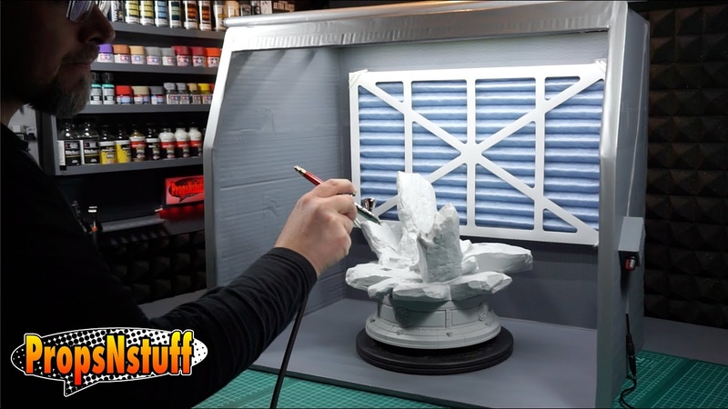 Making A Homemade Cardboard Spray Booth DIY Tutorial With Free Blueprints N