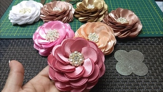 flor con molde elegantes/ como hacer flores hermosas @mayraleon4265 @mundomanualista9452