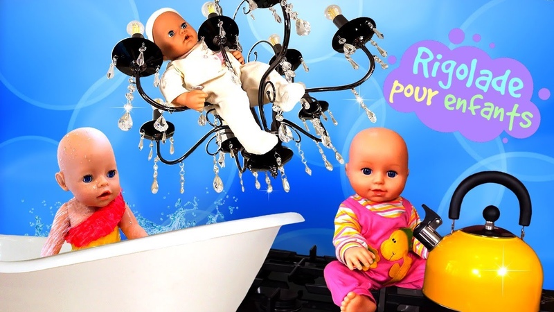 Poupons disparus Vidéo amusante avec le mime et Baby Born pour