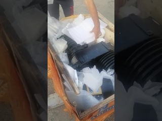 Оборудование из Китая отзыв о Карго 1688 распаковка клиентом при получении доставки из Китая