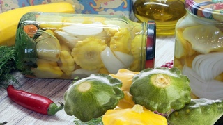 Патиссоны маринованные на зиму. Рецепт маринованных патиссонов