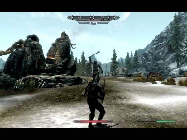 The Elder Scrolls V Skyrim Fighting a Giant on master