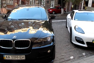 BMW Hamann X6 E71,Aston Martin V8 Vantage Roadster and Porsche Panamera Turbo in Kyiv