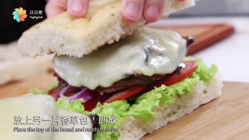 Roasted Beef Sandwich with Sun dried Tomato Cream