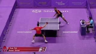 Xue Fei vs Assar Omar | 2019 ITTF Korea Open Highlights (Pre)