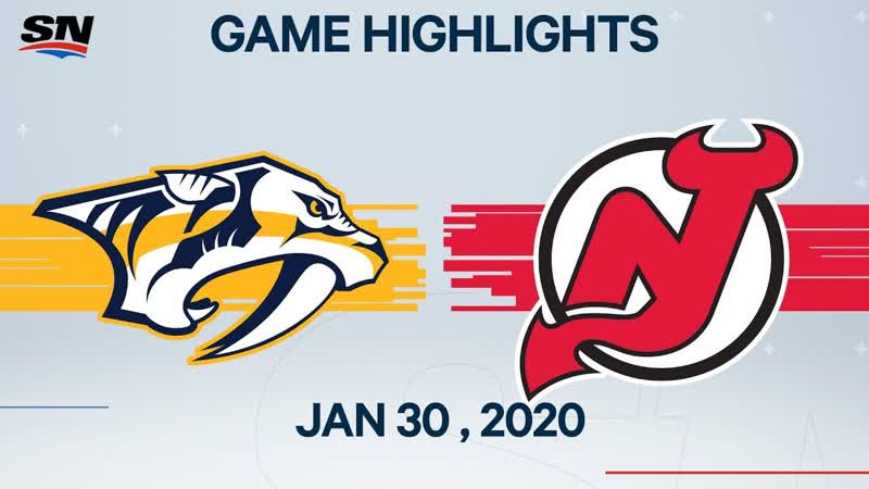 NHL Highlights Predators vs Devils Jan. 30,