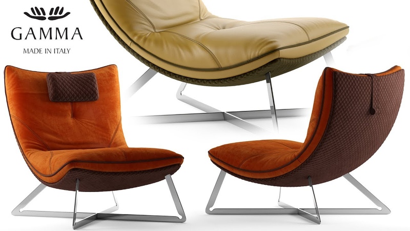 168. Chair modeling Gamma SCARLETT Autodesk 3ds