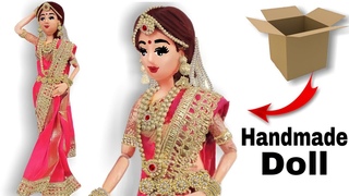 How To Make Handmade Doll | DIY Barbie Doll | South Indian Doll | Indian Bride Doll | FunX Creation