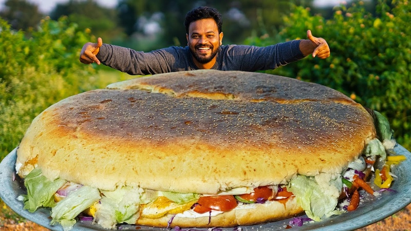Worlds Biggest Burger, Made A Giant Burger by Grandpa