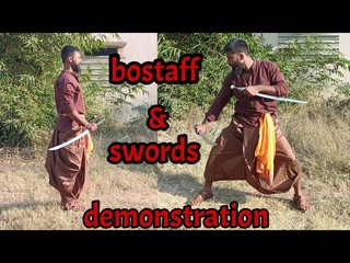 Indian martialarts bostaff & swords demonstration by @RajaMahabalivarmaMartialarts