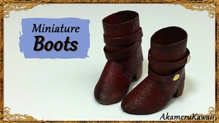 Miniature Doll Boots - Polymer Clay/Fabric Tutorial
