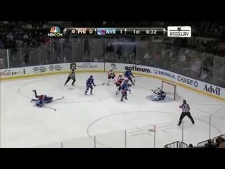 Nice glove save by Lundqvist @ Flyers