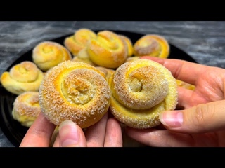 НЕМНОГО КЕФИРА и БЫСТРАЯ ВЫПЕЧКА  к ЧАЮ у Вас НА СТОЛЕ! САХАРНЫЕ Завитушки ПЕЧЕНЬЕ. Рецепт печенья